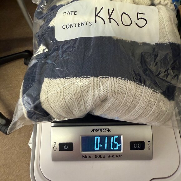 American Eagle Womens Striped Cropped Cardigan Navy White Nautical V-Neck Size M - Picture 10 of 10